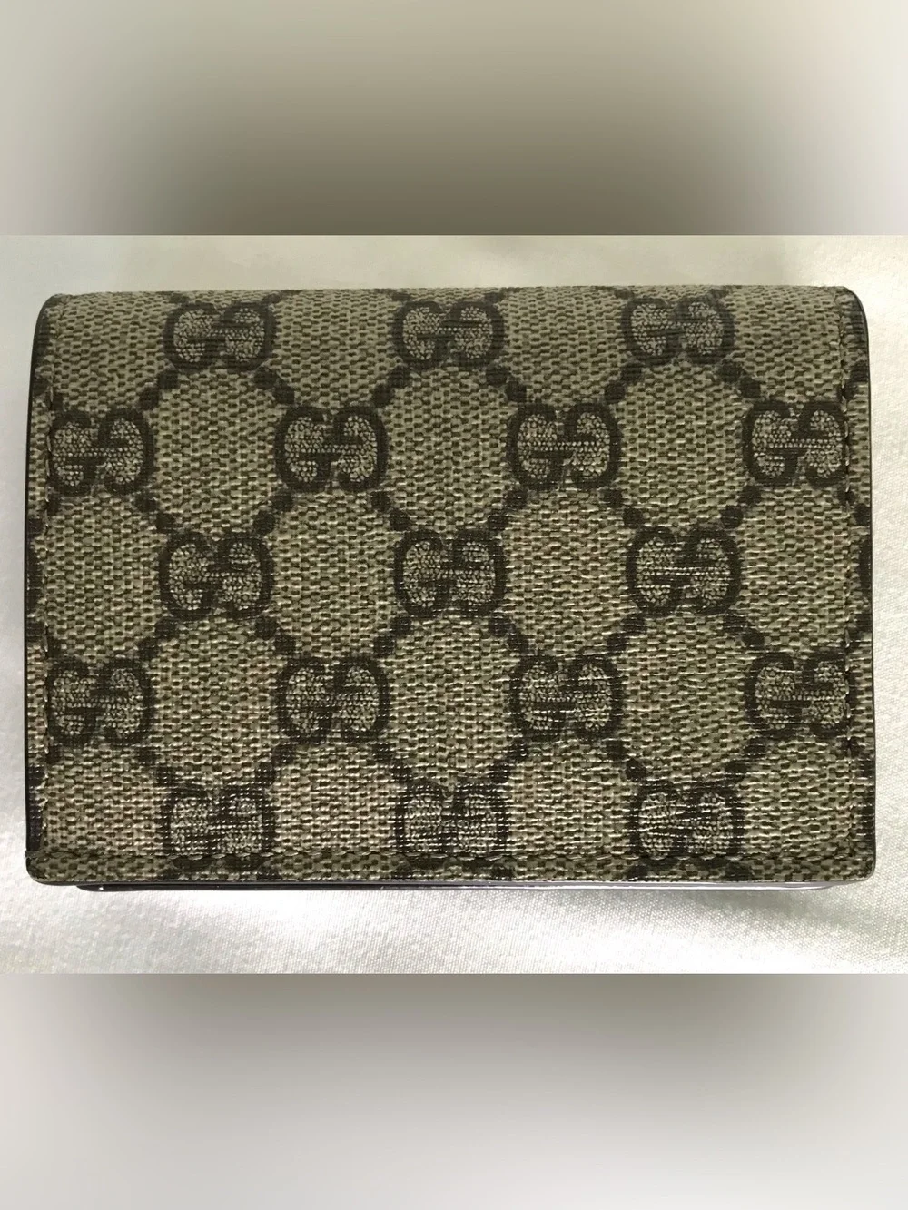 Gucci Leather/PVC Compact Wallet Monogram